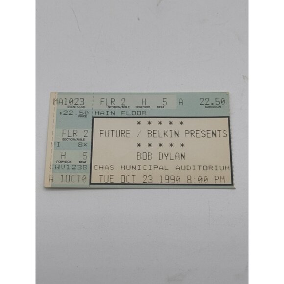 BOB DYLAN - Under The Red Sky 1990 Cassette With 1990 Ticket Stub Huntington WV - Picture 2 of 6